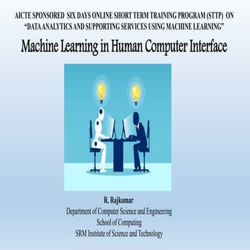 Machine learning in human computer interface