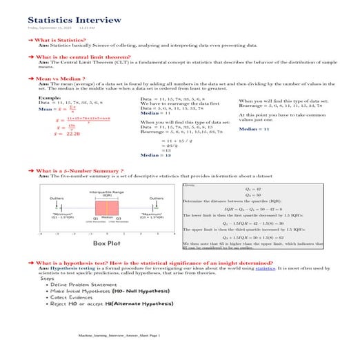 Machine Learning Machine Learning Interview