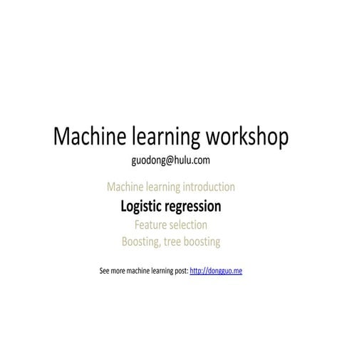 Machine learning Introduction