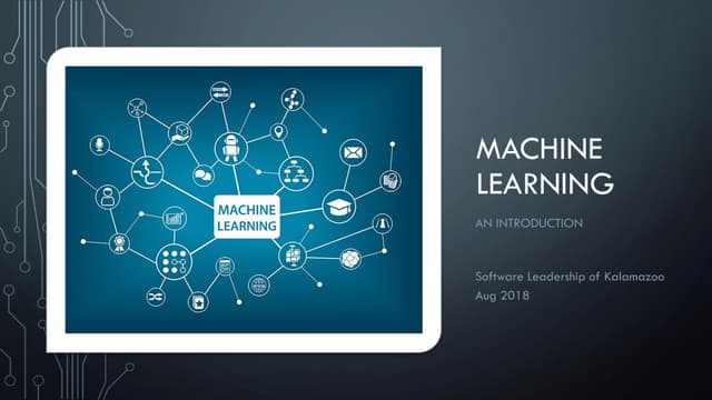 Introduction to Machine Learning
