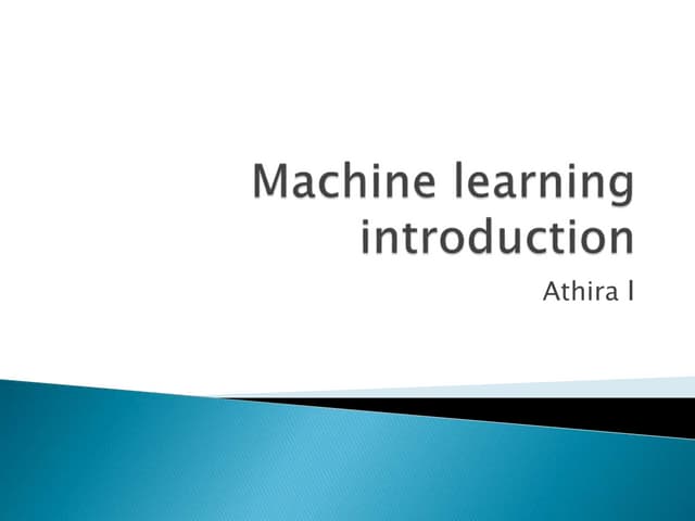 Machine learning introduction