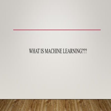 Machine Learning Lecture Series Lecture 1