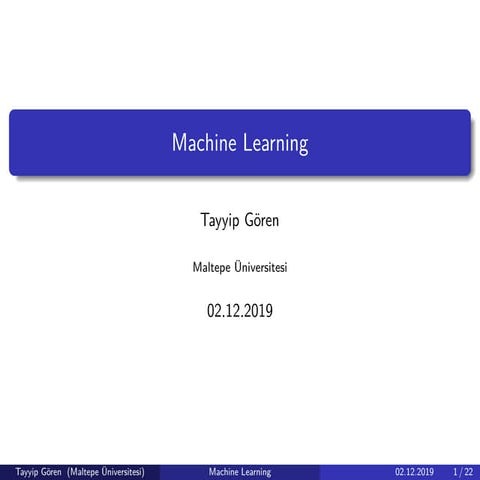 Machine Learning | PPT