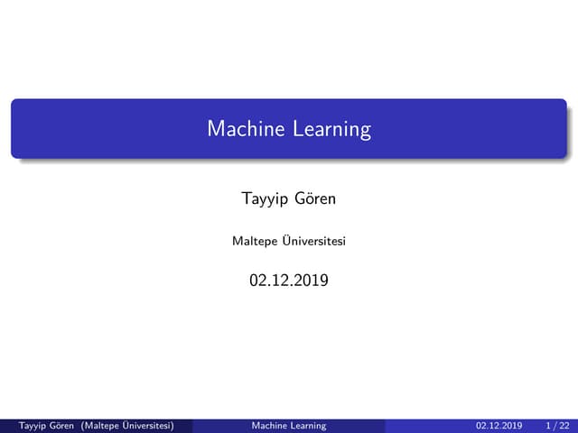Machine Learning | PPT