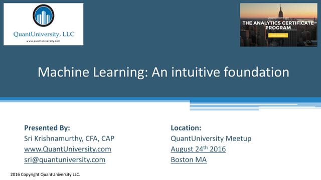 Machine learning meetup