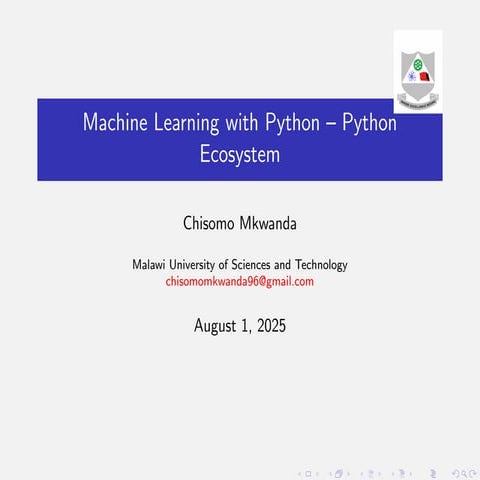 Comprehensive Guide to Python Ecosystem for Machine Learning and Data ...