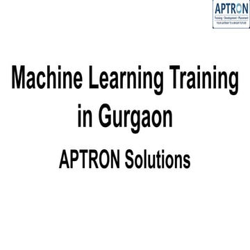 6 Weeks Machine Learning Summer Training in Noida in 2022 | PPTX