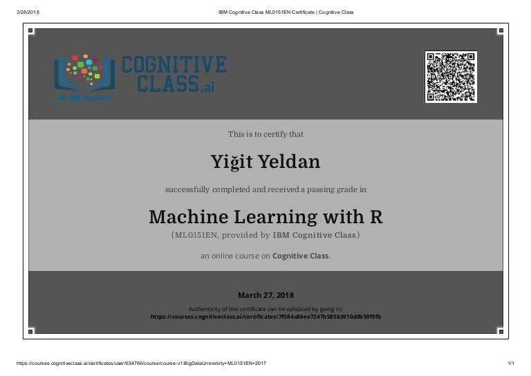 r course machine learning