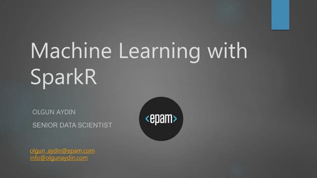 Machine Learning with SparkR