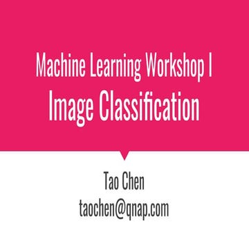 Machine learning workshop I - image classification