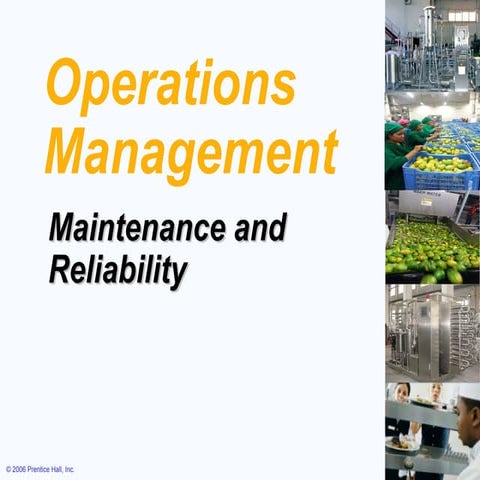 Machine maintenance presentation