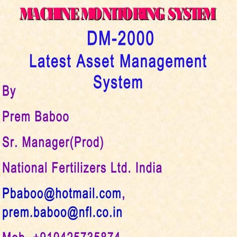 Machine monitoring system