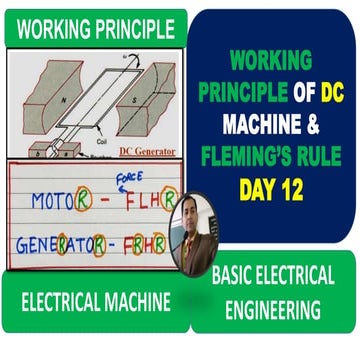 WORKING PRINCIPLE OF DC MOTOR,DC GENERATOR|DAY 12|FLEMING'S LEFT-HAND RULE|BA...