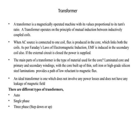 Machines 1 2024-25, single transformers.pptx