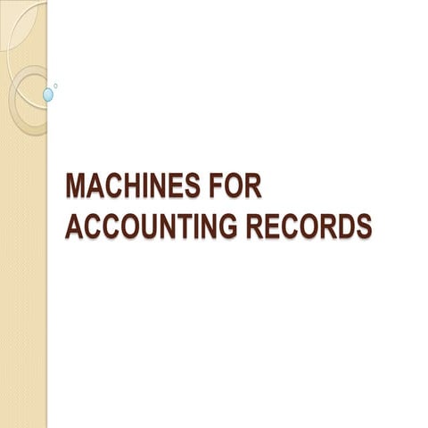 Machines for accounting records
