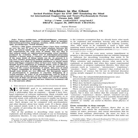 Machines in the ghost