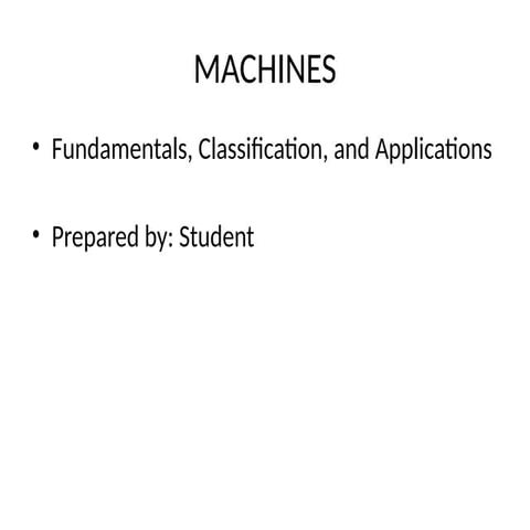 Useful machines | PPTX