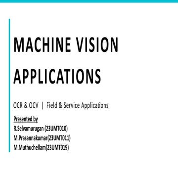 Comprehensive Machine Vision Applications in OCR, OCV, Field, and ...