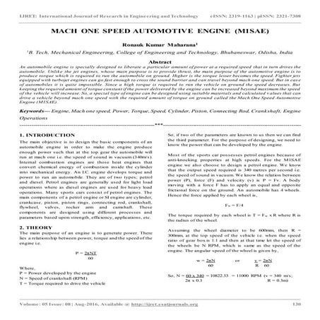 IC engine Mathematical problem & solution | PDF