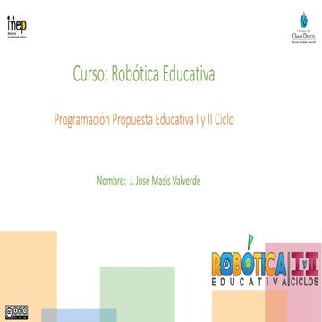 Propuesta de  programación: PRONIE-MEP-FOD Robótica Educativa