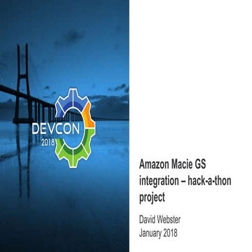 Amazon Macie hackathon presentation