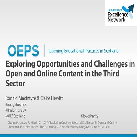 Exploring Opportunities and Challenges in Open and Online Content in the Third Sector