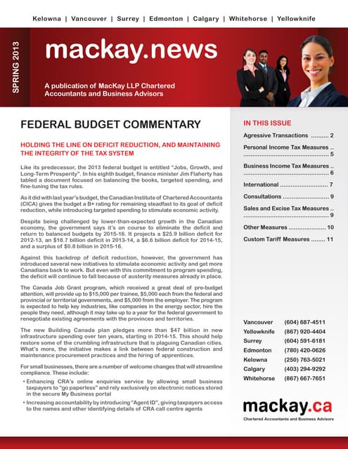 Mackay Budget Night Commentary 2013