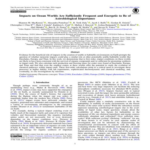 Impacts on Ocean Worlds Are Sufficiently Frequent and Energetic to Be of Astr...