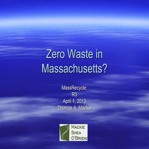 Zero Waste in Massachusetts?
