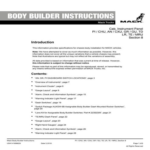 Mack Truck User Manual