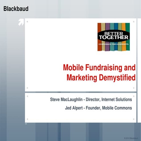 Mobile Giving and Marketing Demystified