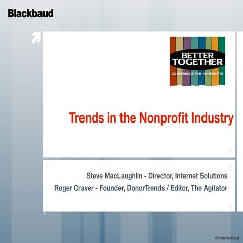 Trends in the Nonprofit Industry