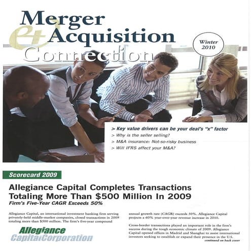 M&A Connection Winter 2010 | PDF