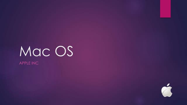 Mac OS(Operating System)