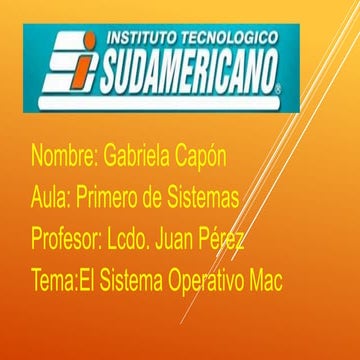 El Sistema Operativo Mac