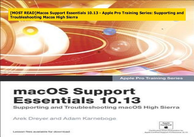 Supporting And Troubleshooting Macos