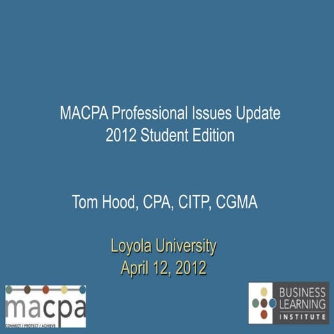 MACPA PIU 2012   student edition - Loyola University