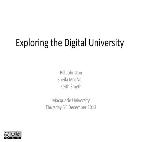 Exploring the Digital University 