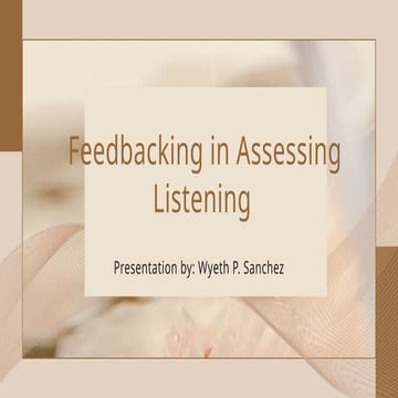 Feedbacking Macro-Skills in English PPTX | PPTX
