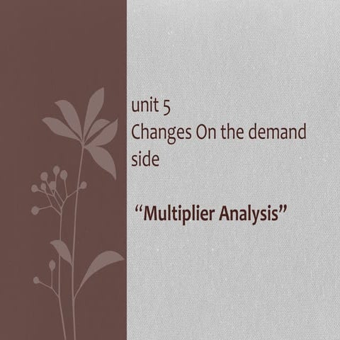 Multiplier Analysis