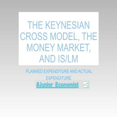 The Keynesian Cross Model, The Money Market, and IS/LM
