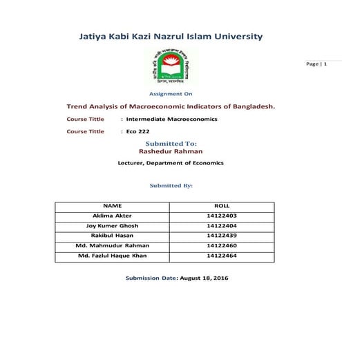 MACROECONOMIC INDICATORS
