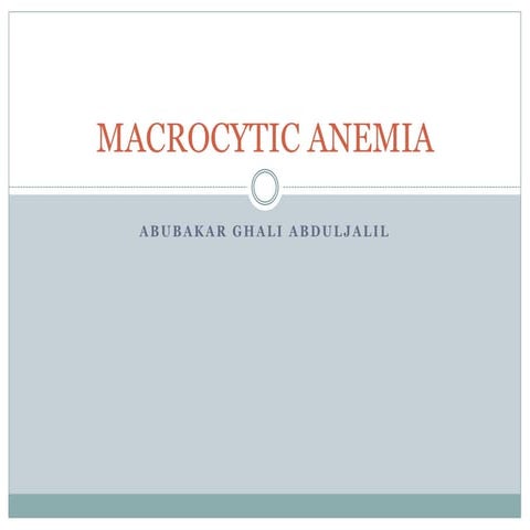 Macrocytic anemia