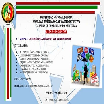 Macroeconomía (La teoría del consumo y sus determinantes)