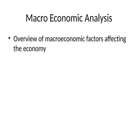 Macroeconomic Analysis | PPTX