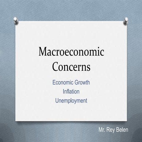 Macroeconomic concerns