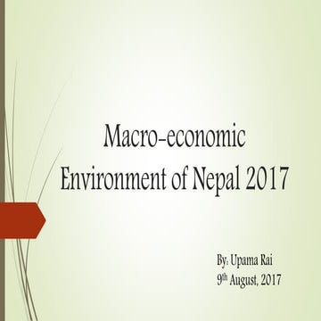 Macroeconomic environment of Nepal 2017