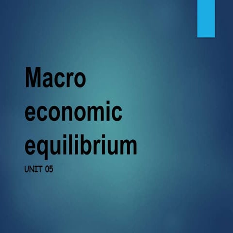 Macro economic equilibrium
