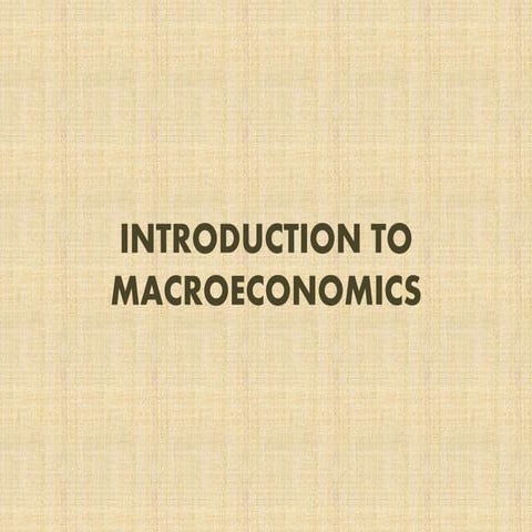 Macroeconomic goals