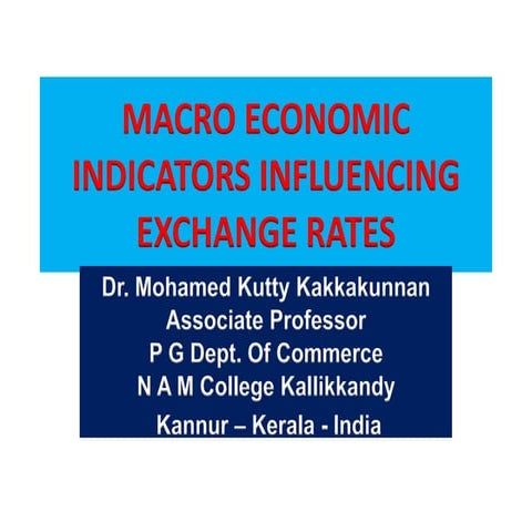 Macro economic indicattors